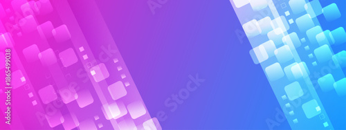 Abstract pink and blue gradient with squares suitable for modern designs, backgrounds, web banners, social media graphics, and digital art projects