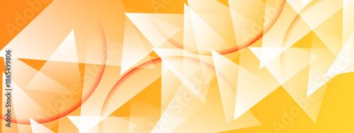 Abstract orange background with translucent white triangles, suitable for design projects, presentations, or digital art needing a modern touch
