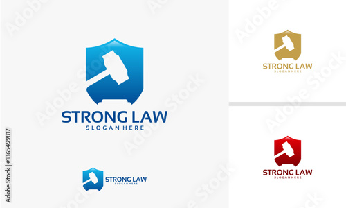 Law Firm Logo Design Featuring Gavel and Shield.