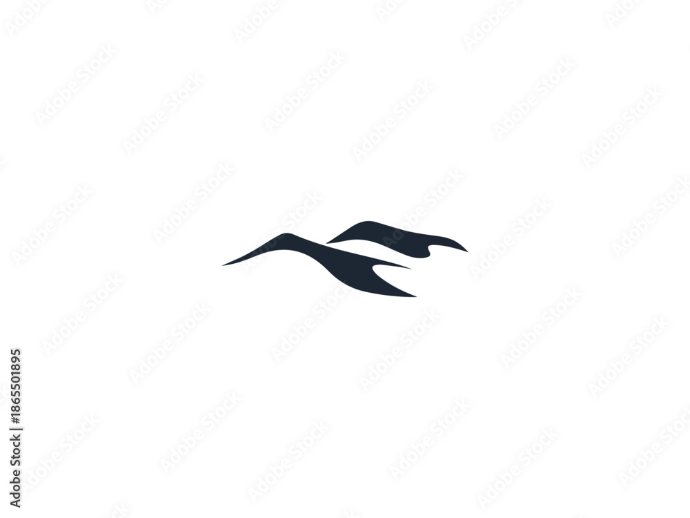 Obraz premium Sand Dune Valley Silhouette Vector