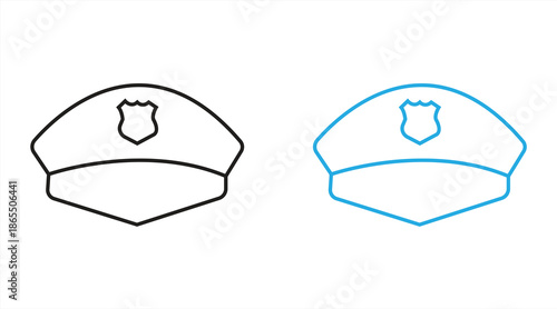 police hat icon, military, vector illustration