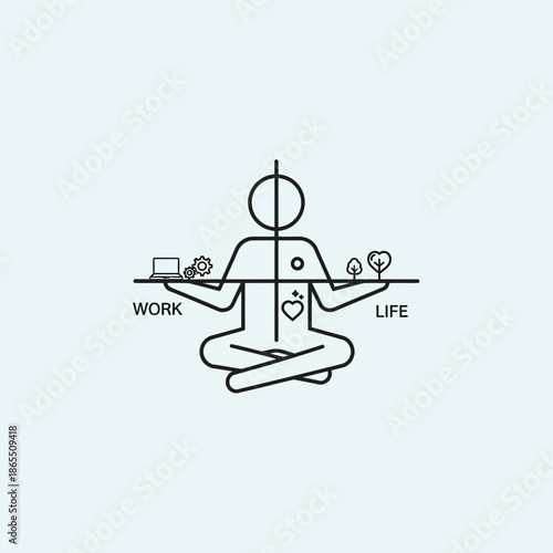 Balance between Work and Life Harmony and Wellness.