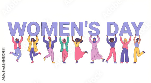 Diverse Women Celebrating International Women's Day with Joyful Dance.