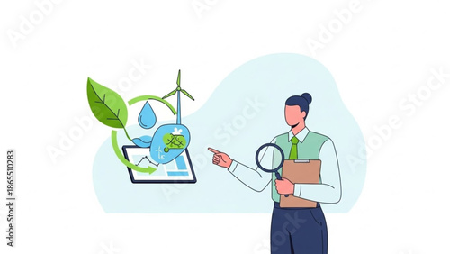 Green Business Strategy with Sustainability Checklist and Wind Energy