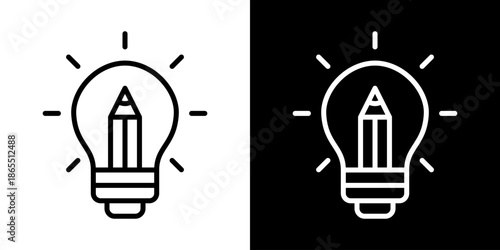 Creative Icon Of Line Black And White Style Vector Illustration
