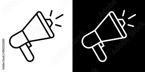Marketing Icon Of Line Black And White Style Vector Illustration
