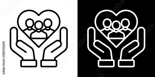 Loyalty Icon Of Line Black And White Style Vector Illustration
