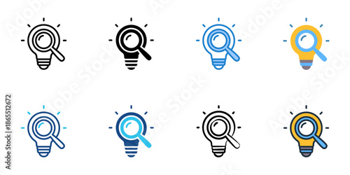 R&D icon set multiple style collection. Editable stroke 
