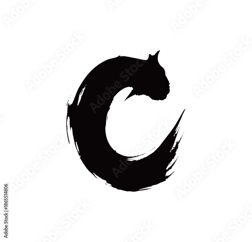 C矢量书法手写毛笔字
