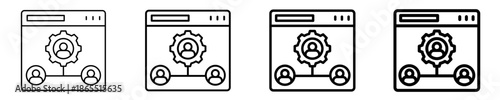Hr System  Icon Set Different Style Collection