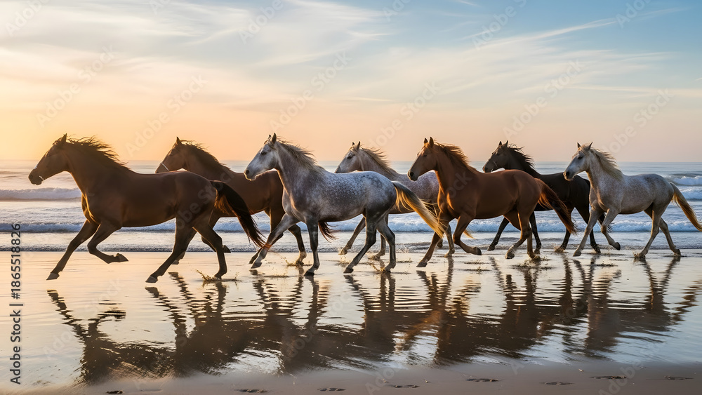 Fototapeta premium Wild Horse by the Sea