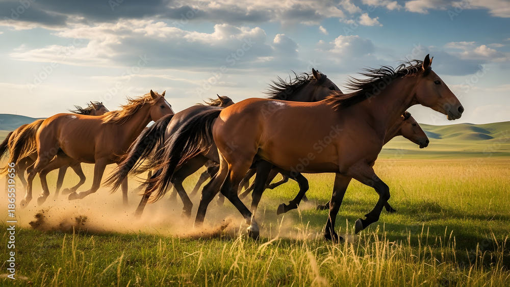 Obraz premium Freedom in Full Gallop