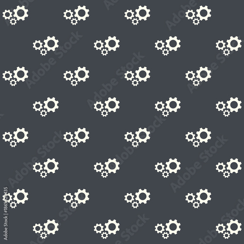 Minimalist Gear Vector Seamless Pattern