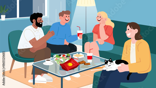 Cozy Indoor Hangout with Friends