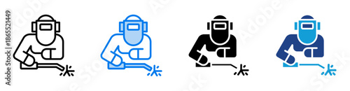 Welding icon set multiple style collection