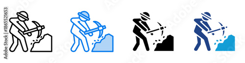 Forced Labour icon set multiple style collection