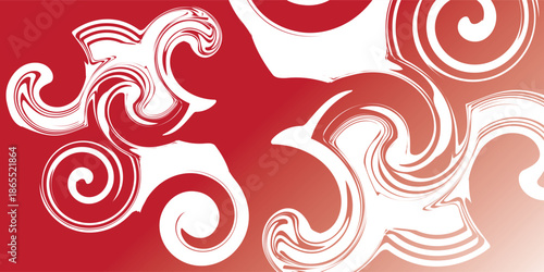 Vector abstract background with dynamic orange waves, lines and particles. Eps10