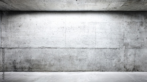 Concrete Wall and Floor Background with Spotlight - Modern Industrial Design Texture for Mockups and Overlays