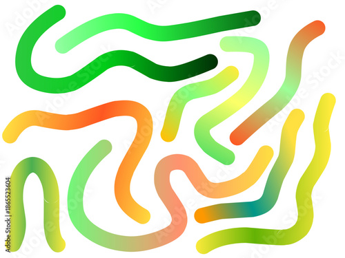 Wavy line background. Vector gradient wavy lines. Rainbow wavy pattern on a white background.