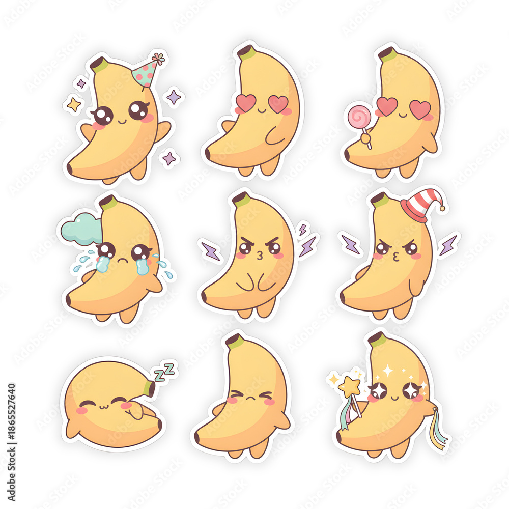 Fototapeta premium banana emoticon vector sticker