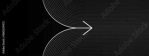 矢印、線、グラデーション、アイコン、イノベーション、マーケティング、方向性、コンセプト、計画、移行、モダン、ソリューション