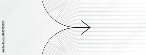 矢印、線、グラデーション、アイコン、イノベーション、マーケティング、方向性、コンセプト、計画、移行、モダン、ソリューション