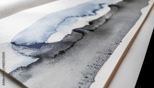 Layered ink wash texture with depth and transparency.