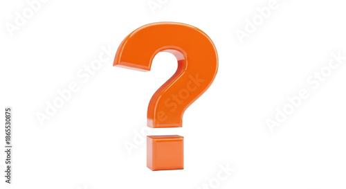 Shiny orange question mark symbol on black background image, Isolated On Png Transparent Background