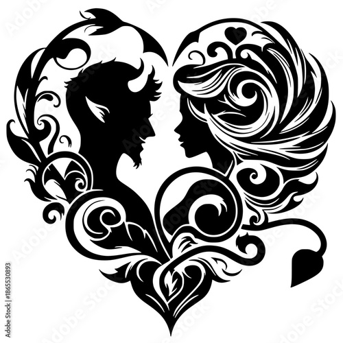 Silhouette of the devil's love