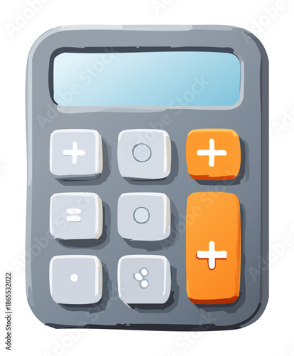 modern office calculator icon for business budget planning and tax calculation service in professional app design