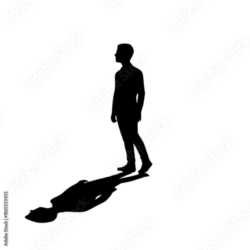 silhouette of person walking