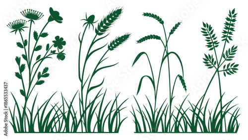 Stylized Green Grass Textures with Soft Lighting for Nature Backgrounds