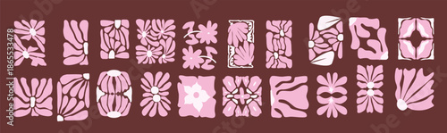 abstract groovy flower element