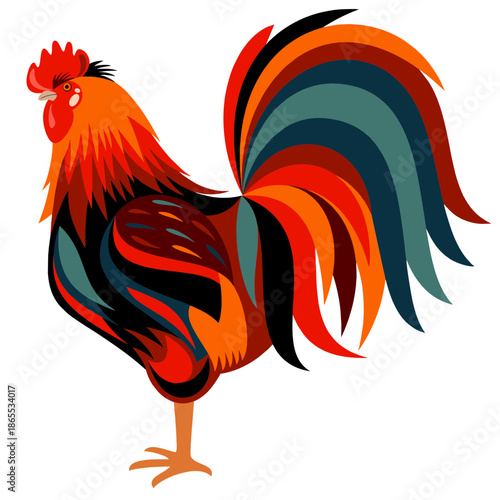rooster vector illustration
