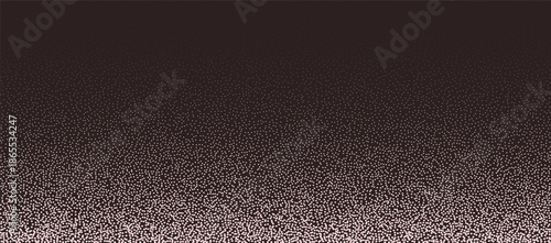 Monochrome Halftone Grunge Texture. Abstract Dotwork Background with Noisy Dots and Stipple Gradient. Vector Illustration of Distressed Textured Design.