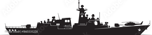 Black Warship Silhouette