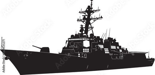 Black Warship Silhouette