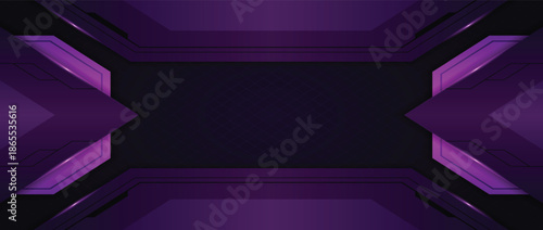 Modern E-Sport Gaming Background Glowing Purple Futuristic Premium Technology