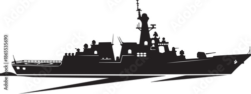 Black Warship Silhouette