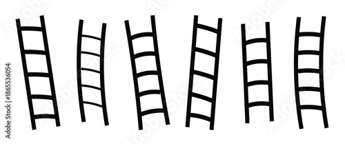 set of ladder icon ladder illustration symbol ladder flat