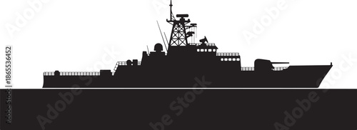 Black Warship Silhouette