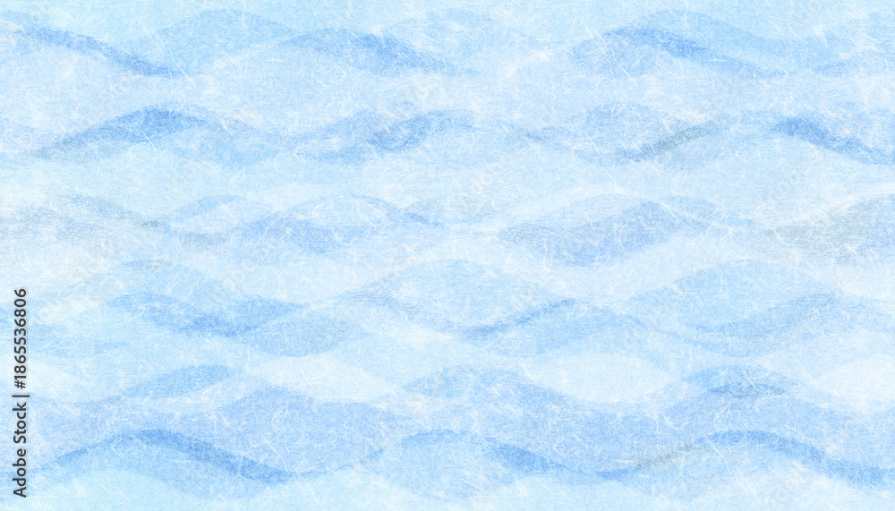 Obraz premium 日本の伝統「立涌」を重ねた、水色のおしゃれ和紙