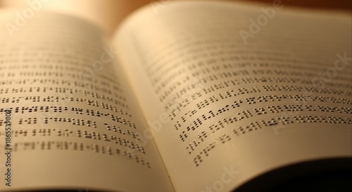 Close-up of Braille text on an open book, highlighting accessibility and learning for the visually impaired