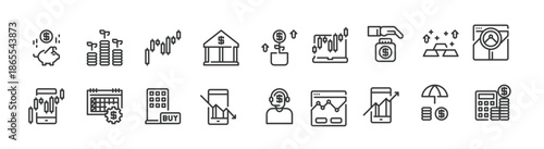 Stock market and investment set.Vector illustration