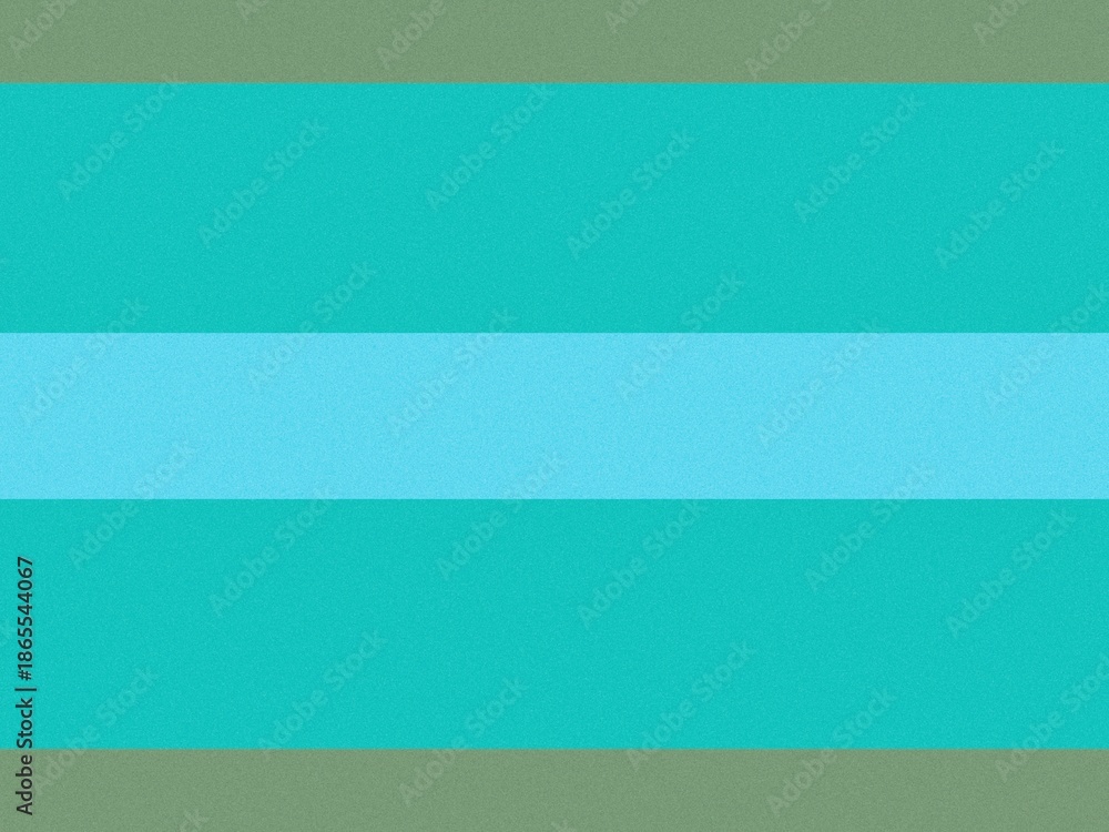 Fototapeta premium Simple minimalist background with wide cyan and green horizontal stripes