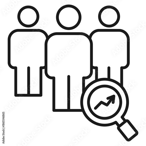 Competitive Analysis Outline Icon Vector Illustration