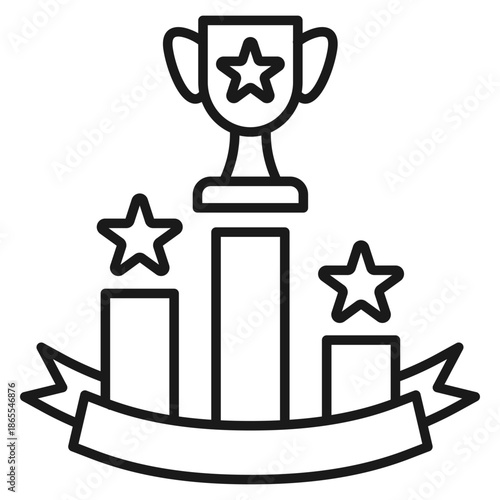 Competition Outline Icon Vector Illustration