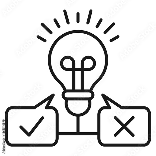 Feasibility Outline Icon Vector Illustration