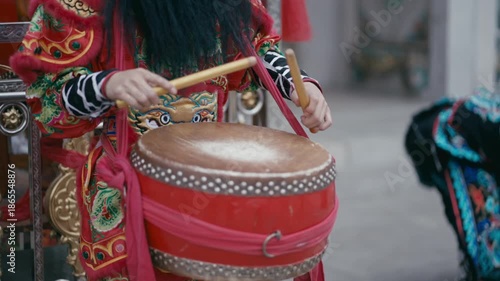 Chaoshan Yingge Dance performance in Guangdong Province, China, drumming video