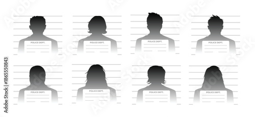 mugshot template vector